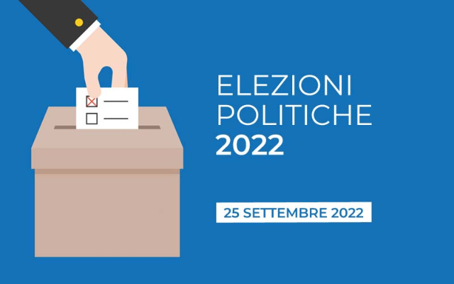 ELEZIONI POLITICHE DOMENICA 25 SETTEMBRE 2022